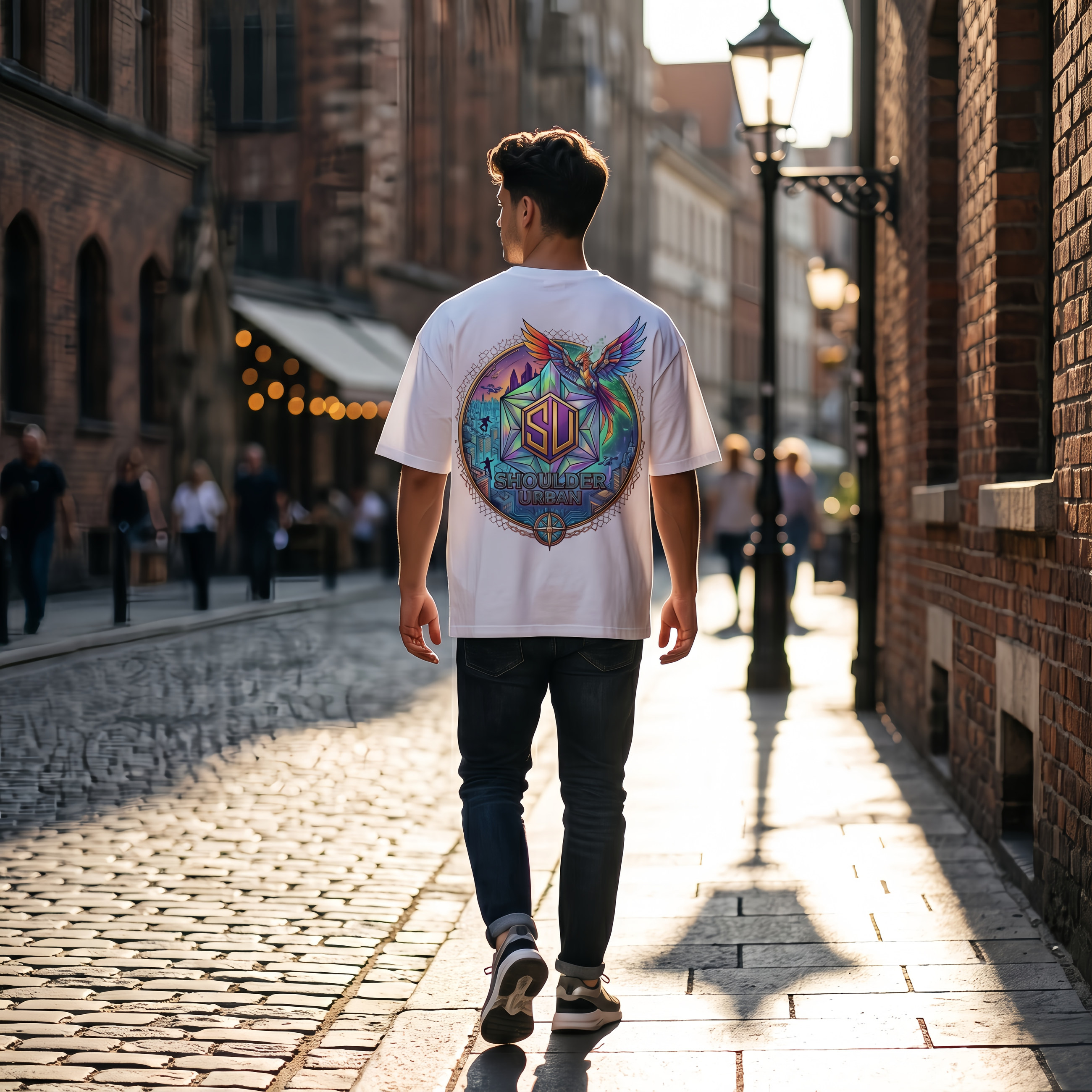 Camiseta Fénix de Shoulder Urban en la calle